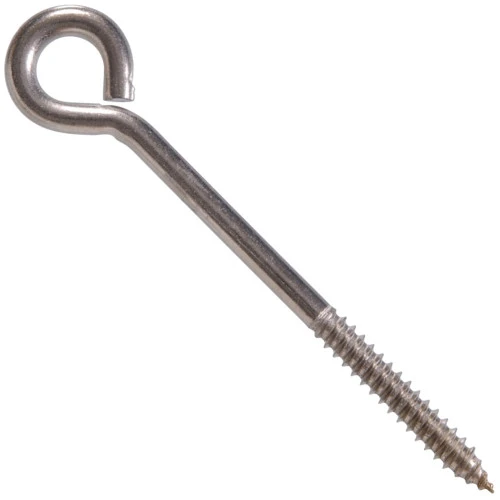 321170 Stainless Steel Lag Thread Screw Eye, 0.25 X 5 Inches