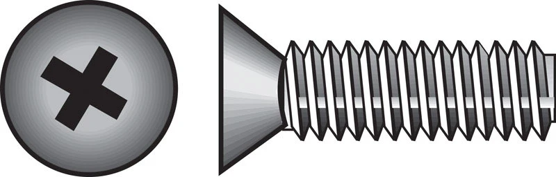 Hillman No. 8-32 in. x 1 in. L Phillips Flat Head Stainless Steel Machine Screws 100 pk