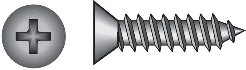 Hillman 12 in. x 1-1/4 in. L Phillips Flat Head Stainless Steel Sheet Metal Screws 100 1 pk