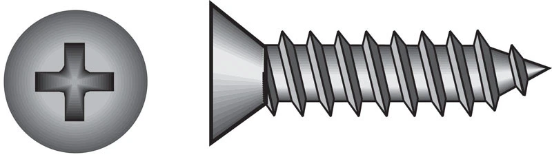 Hillman #10 x 1-1/4 In. Phillips Flat Head Stainless Steel Sheet Metal Screw (100 Ct.)