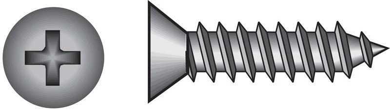 Hillman 14 in. x 1-1/2 in. L Phillips Flat Head Stainless Steel Sheet Metal Screws 100 1 pk