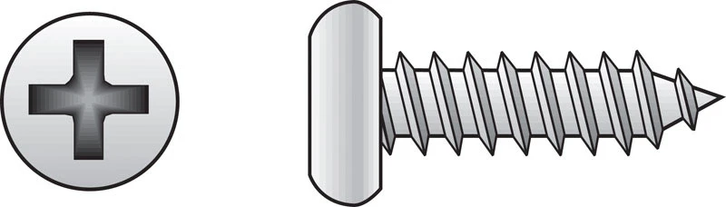 Hillman 6 in. x 1-1/4 in. L Phillips Pan Head Stainless Steel Sheet Metal Screws 100 1 pk