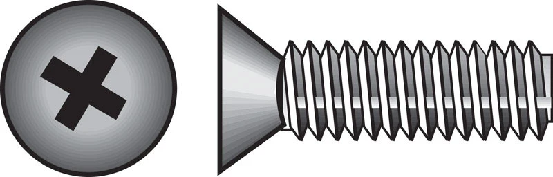 Hillman No. 6-32 in. x 1/2 in. L Phillips Flat Head Stainless Steel Machine Screws 100 pk