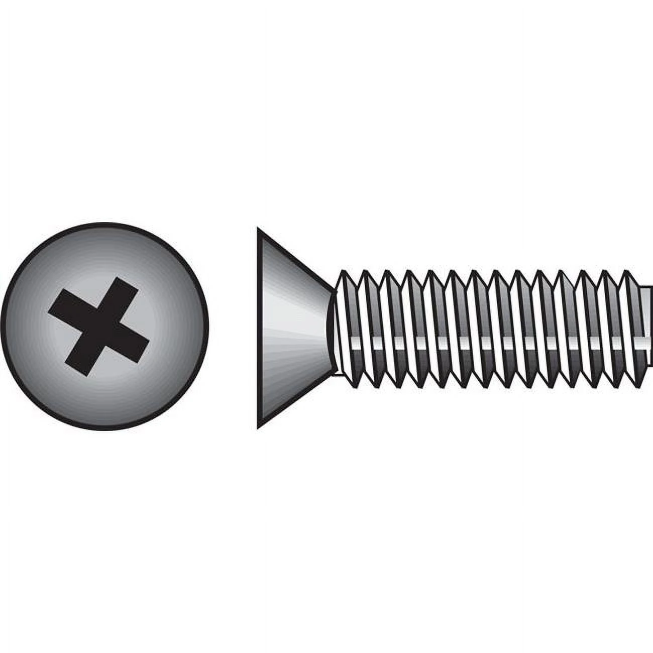 Hillman No. 1/4-20 in. x 1/2 in. L Phillips Flat Head Stainless Steel Machine Screws 100 pk