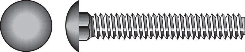 Carriage Bolt, Galvanized Steel, 1/4 x 6-In., 100-Pk.