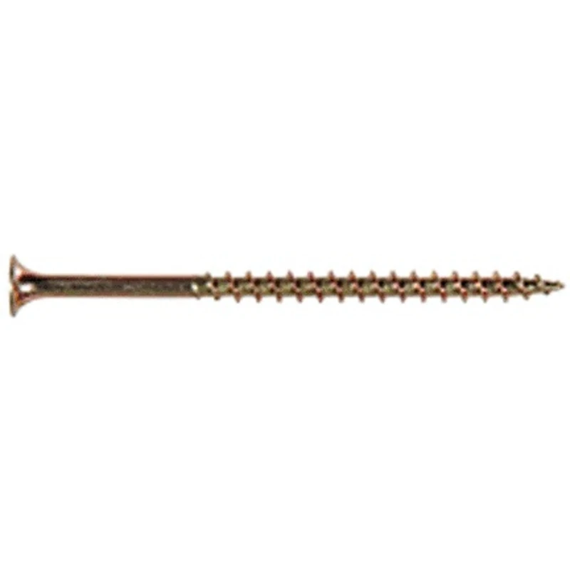 Multi-Use Screws, Flat Phillips Head, Gold, 1-1/4-In. x #6, 100-Pk.