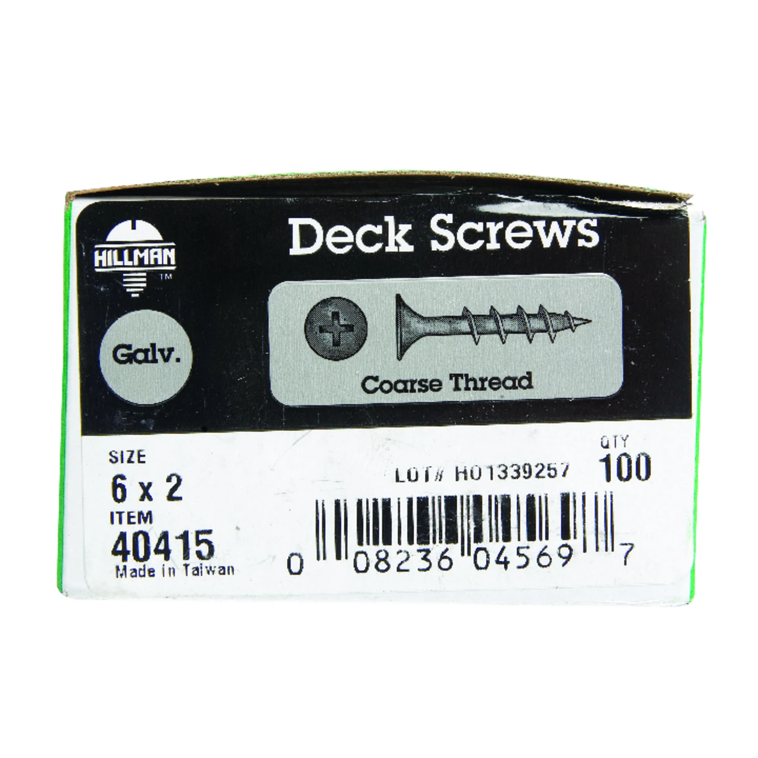 Hillman No. 6 x 2 in. L Phillips Bugle Head Galvanized Steel Deck Screws 100 pk