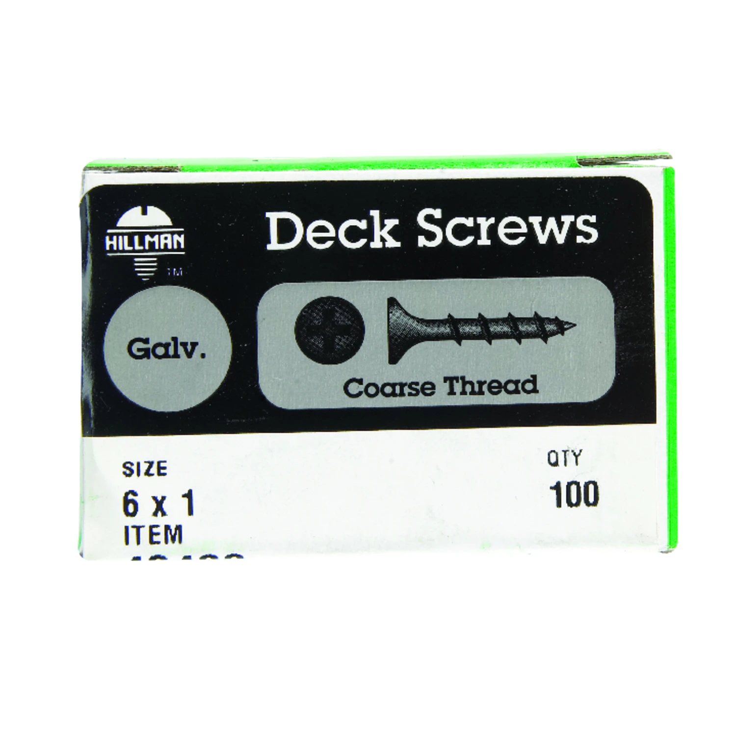 Hillman No. 6 x 1 in. L Phillips Bugle Head Galvanized Steel Deck Screws 100 pk