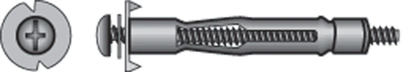 HILLMAN 1/8 in. D X 1/8 X-Short in. L Metal Pan Head Hollow Wall Anchors 20 pk