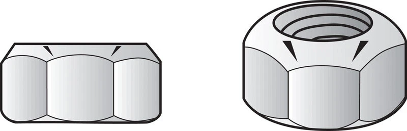HILLMAN 10 in. Zinc-Plated Steel USS Nylon Lock Nut 1 pk