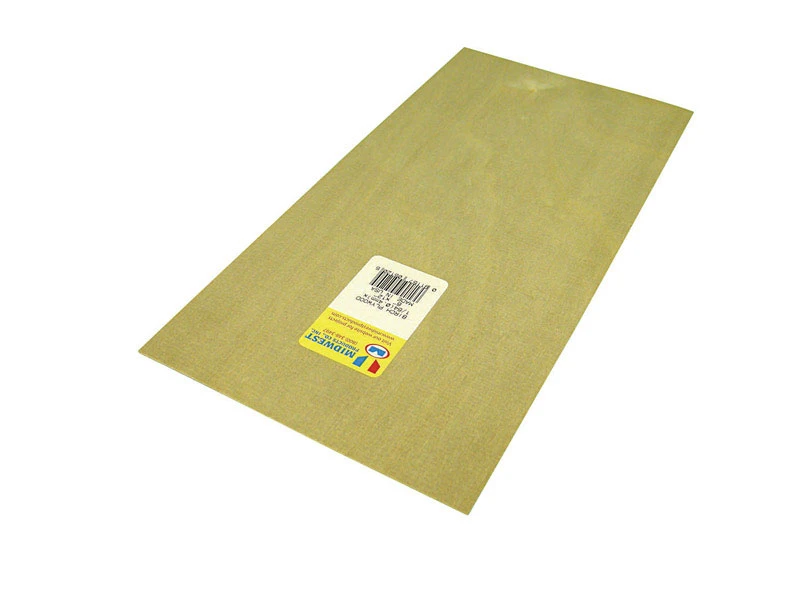 Craft Plywood Sheet, 1/64 Inch Thick by 6 Inches by 12 Inches