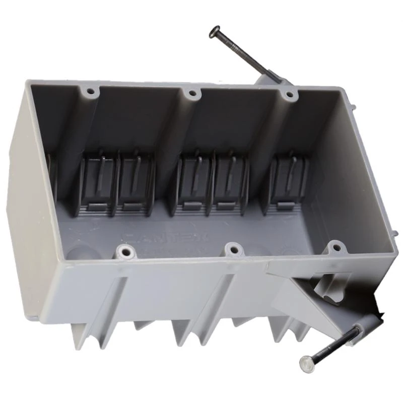 Ez Box 44 Cu In Pvc 3 Gang New Work Electrical Outlet Box Gray