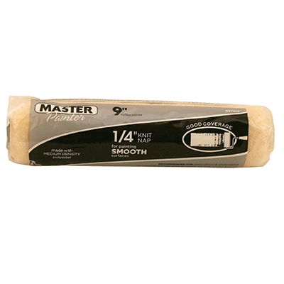 Paint Roller Cover, 9" X 1/4" Nap For Smooth Surfaces