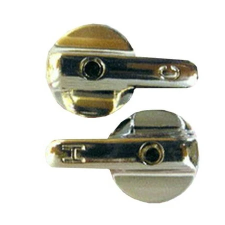 Large Chrome Plated Faucet Levers Pair for Easy Grip and Durable Use