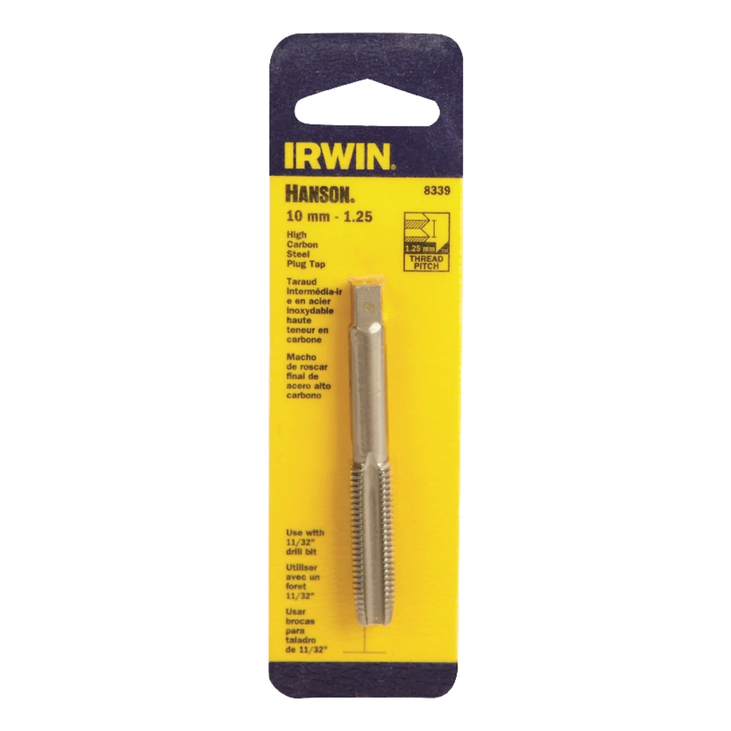 Hanson High Carbon Steel Metric Plug Tap 10mm X 1.25 Mm - 1 Piece