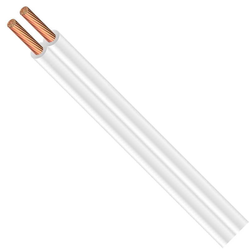 Lamp Cord, Vinyl, 16/2 SPT-2, 300-Volt, White, 250 Ft.