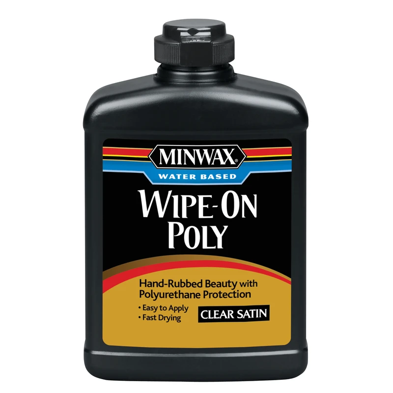 Satin Water-based Wipe-on Polycrylic Finish, 1 Pint - Durable Clear Coat
