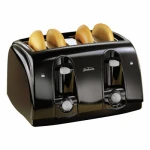 4-slice Extra-wide Toaster, Black, 7 Toast Settings, Anti-jam Feature