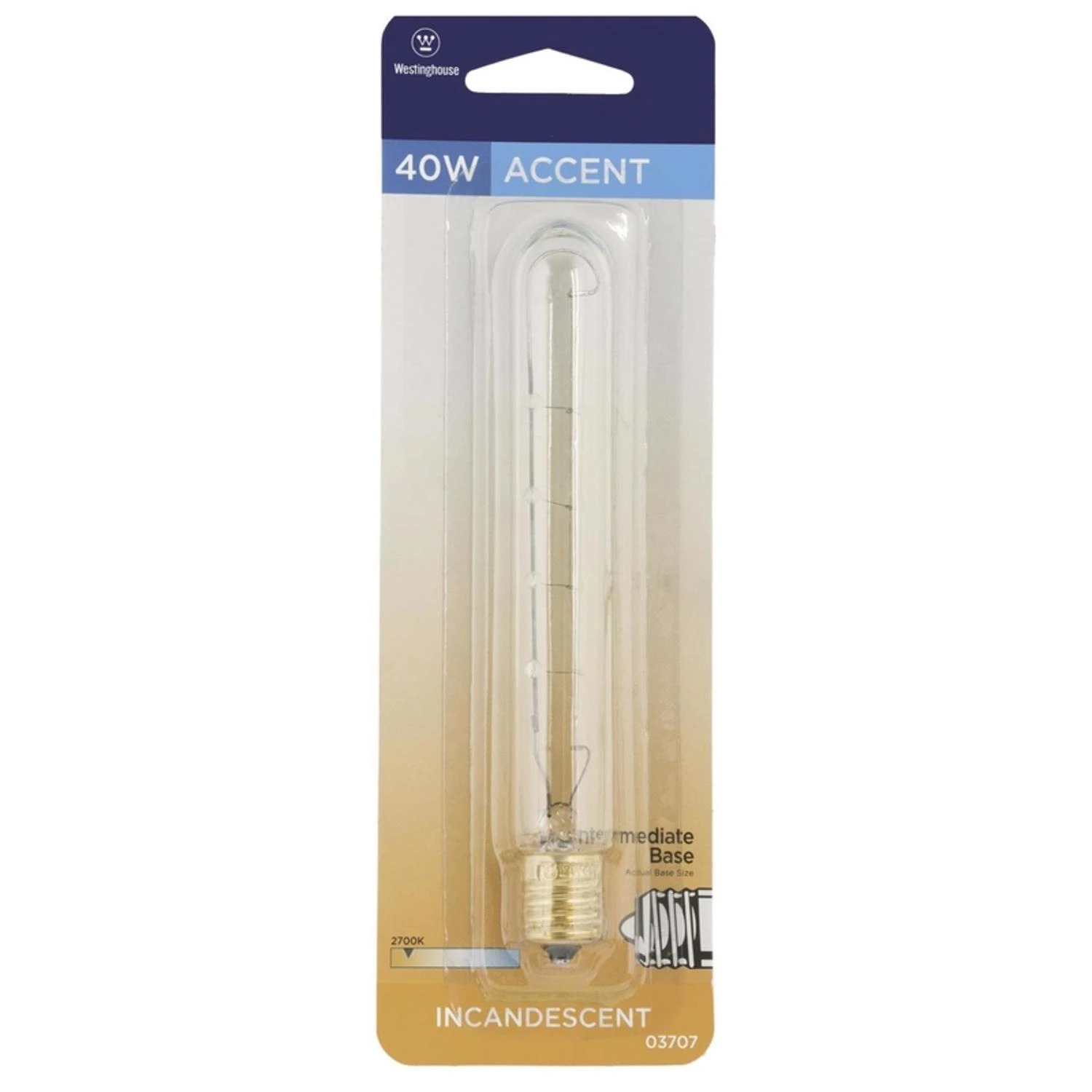 Westinghouse 40 W T6.5 Tubular Incandescent Bulb E17 (Intermediate) White 1 pk