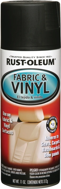 11 Oz. Flat Black Fabric & Vinyl Spray Coating For Automotive Use