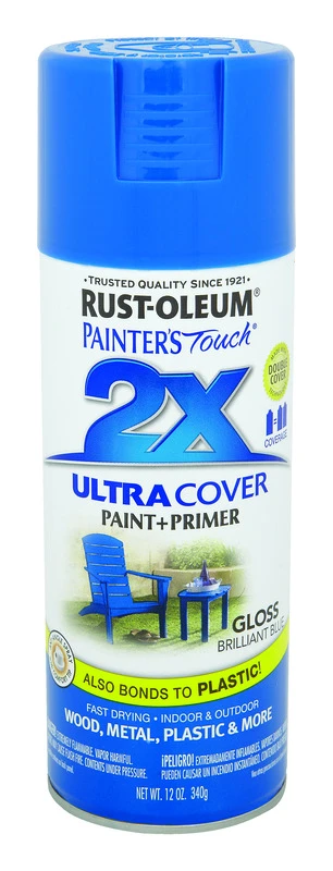 Painter's Touch 2x Ultra Cover 12 Oz. Gloss Spray Paint, Brilliant Blue