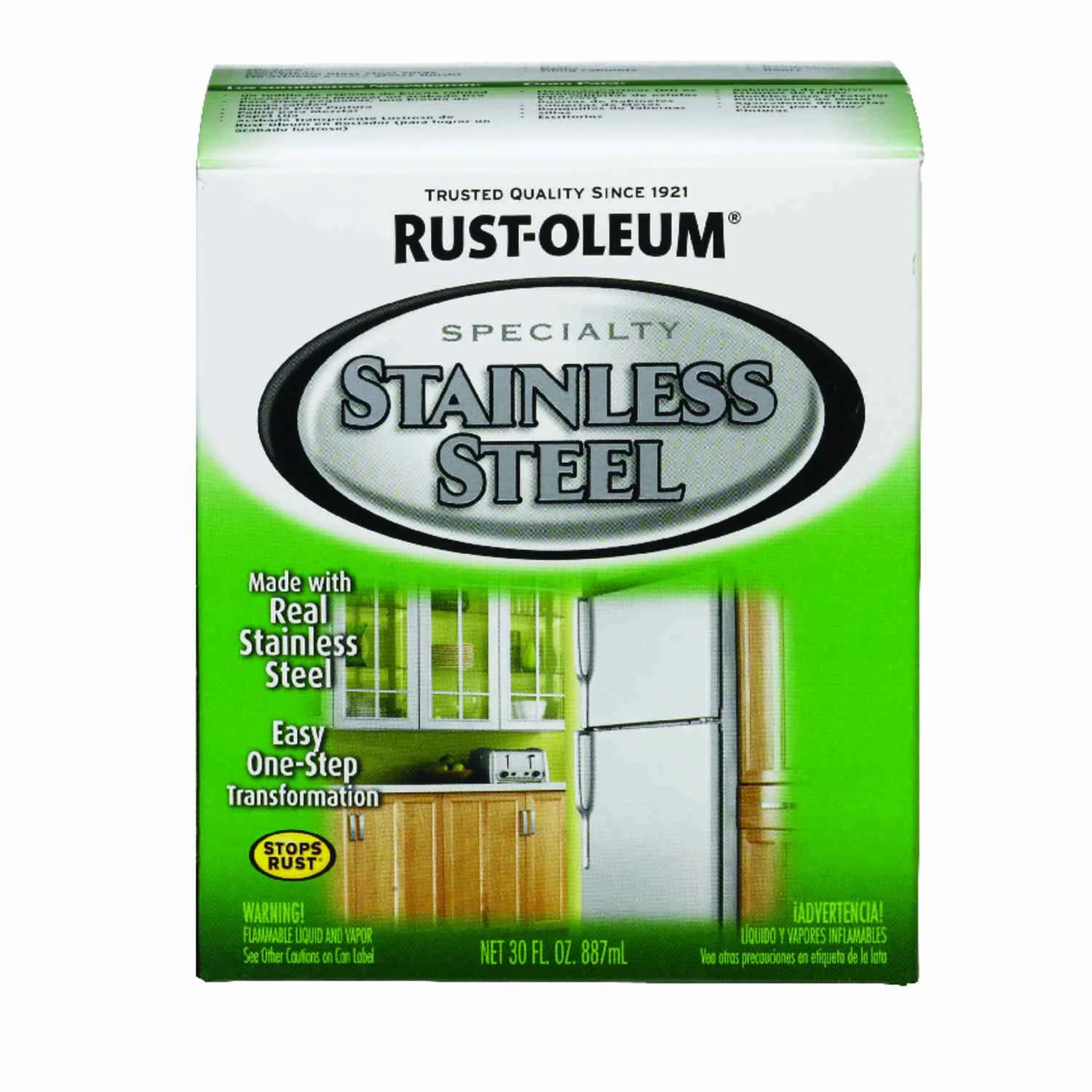 Metallic Stainless Steel Paint Kit 1 Quart - Indoor/outdoor Use