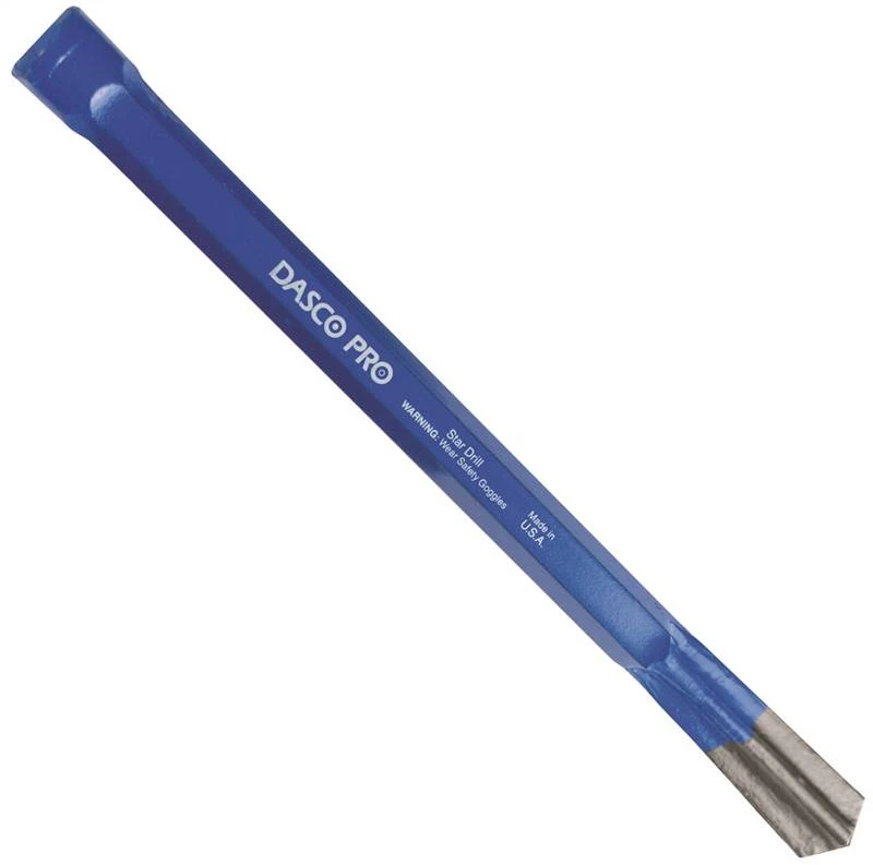 1/2" Diameter X 12" Length High Carbon Steel Star Drill Bit
