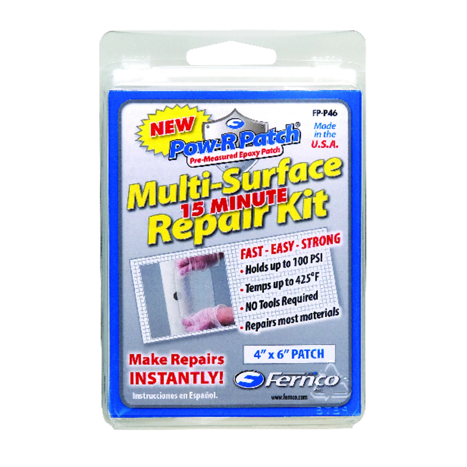 4 In. Fiberglass Multi-surface Repair Kit - Model Fp-p46