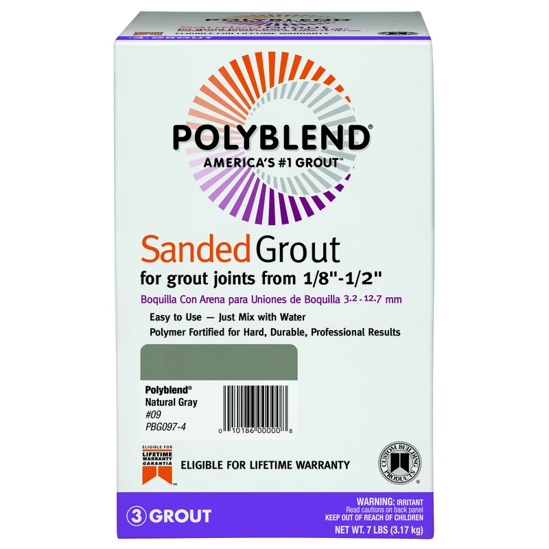 Custom Building Products Polyblend Indoor and Outdoor Natural Gray Grout 7 lb