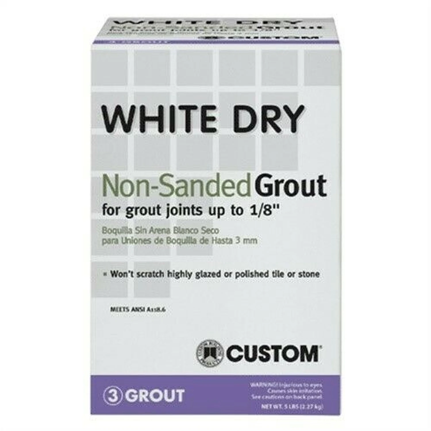 5 Lb. White Non-sanded Tile Grout For Indoor & Outdoor Use