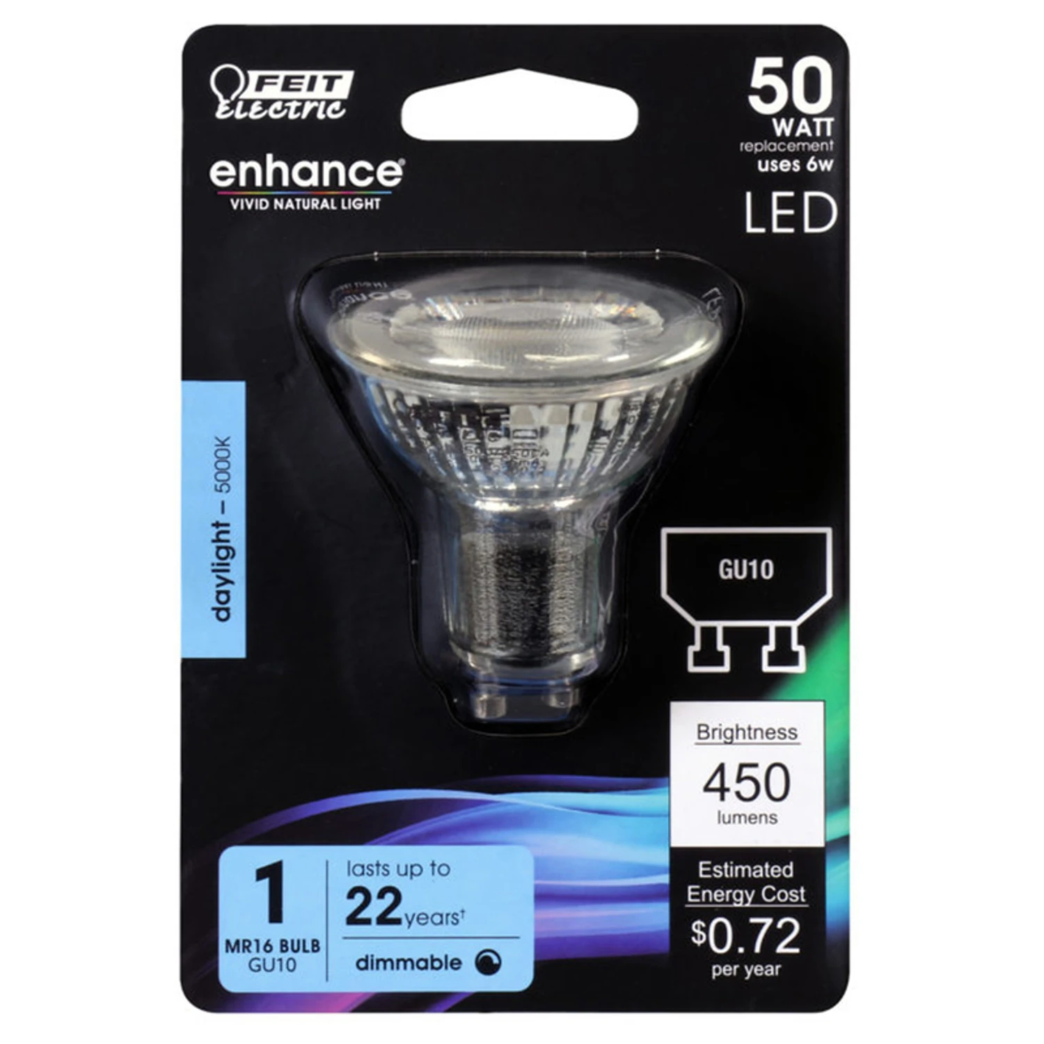 50-Watt Equivalent MR16 GU10 Dimmable CEC Title 20 Compliant LED 90+ CRI Flood Light Bulb, Daylight