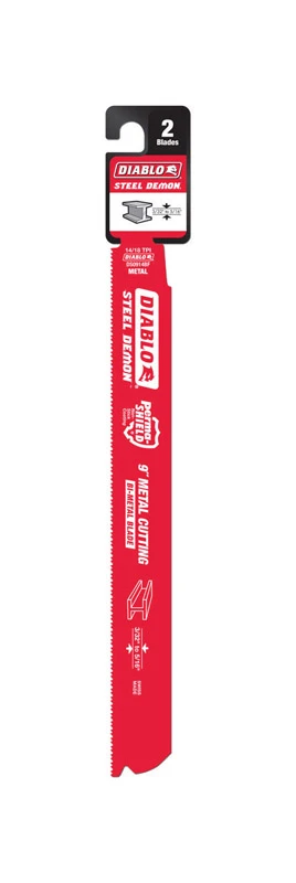Diablo 9 In. 14/18 TPI Bi-Metal Medium Metal Reciprocating Saw Blade (2-Pack)