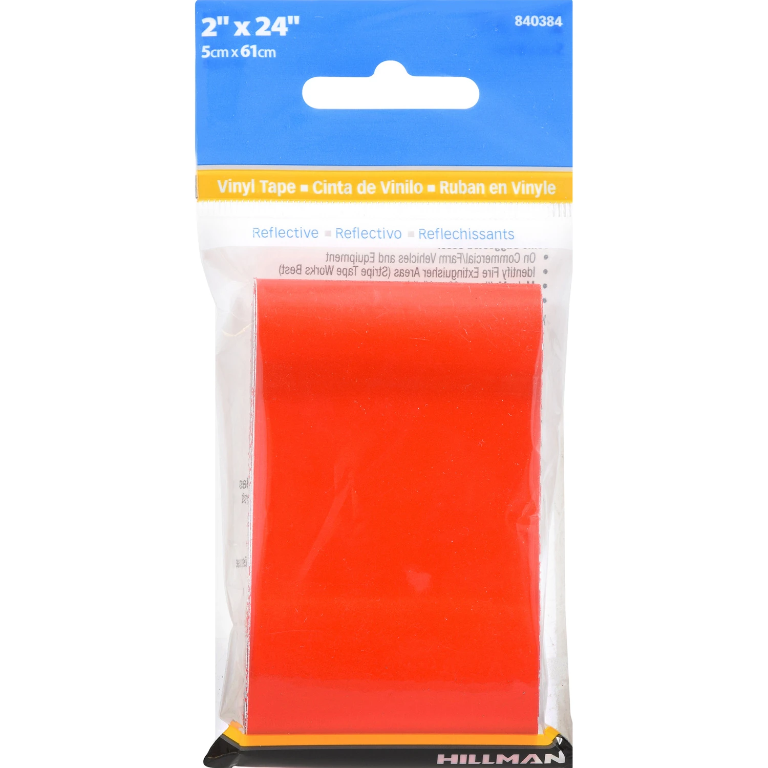 2 In. W X 24 In. L Red Reflective Safety Tape, Osha Approved, 1 Pk