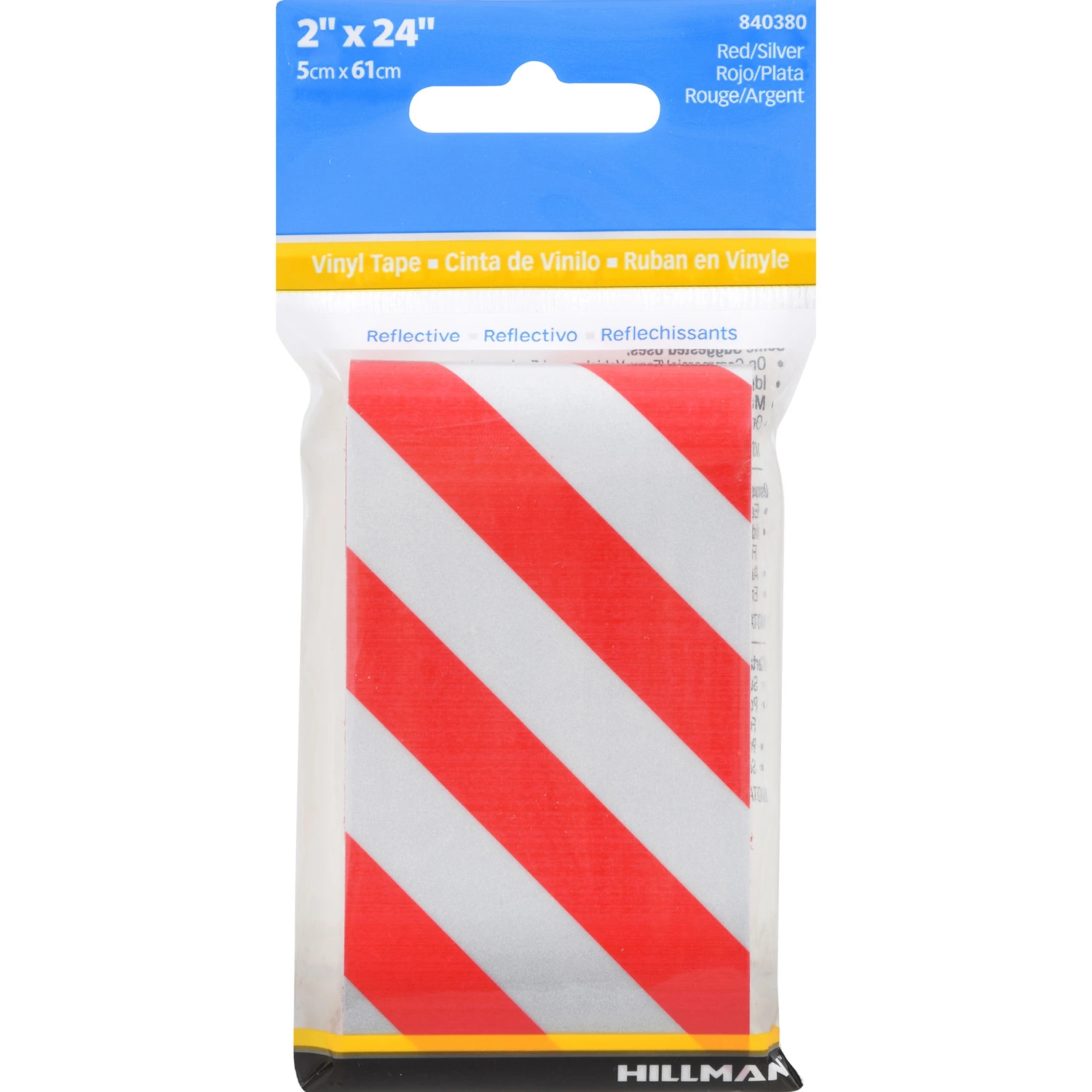 Reflective Saftey Tape, Red/Silver, 2 x 24-In.