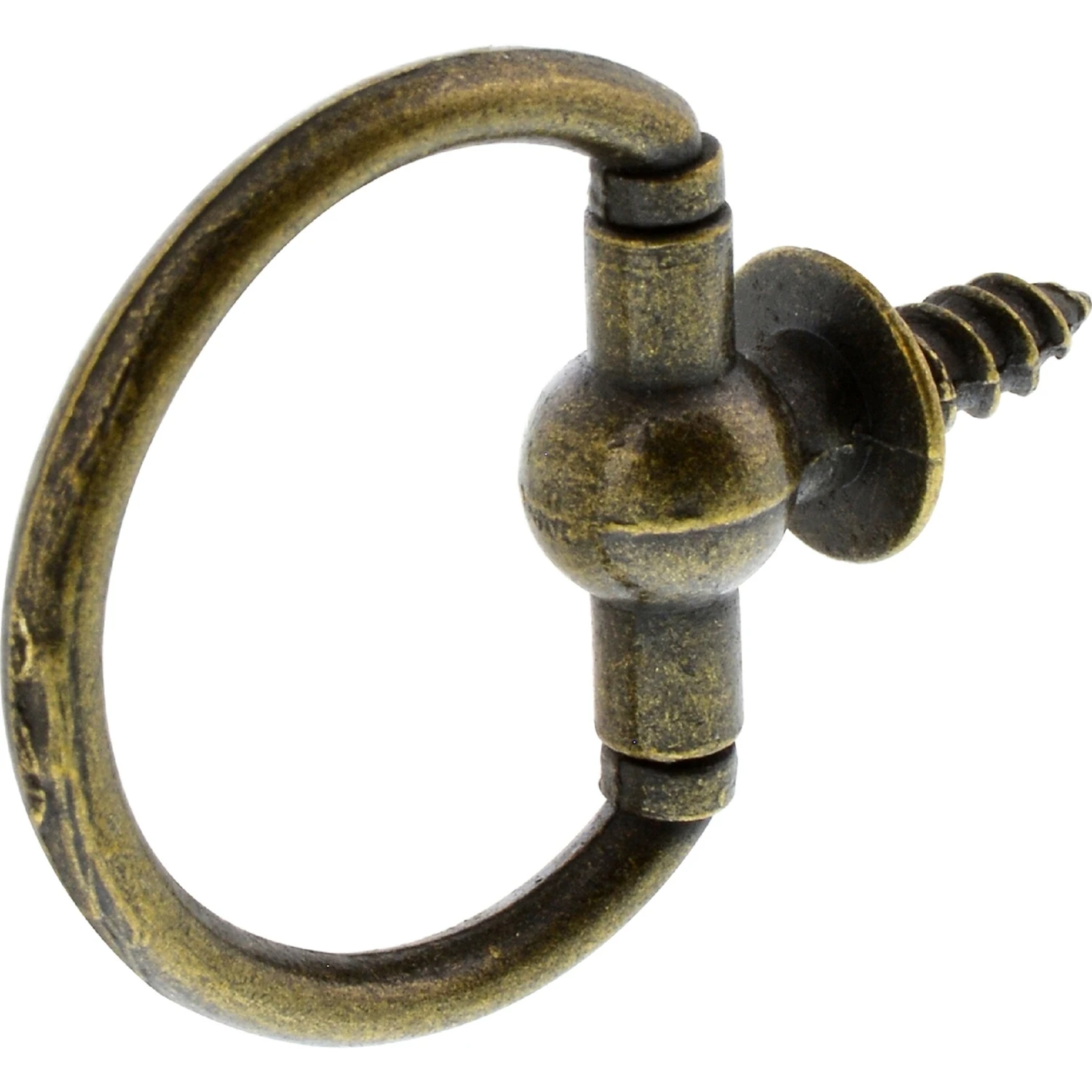 HILLMAN Antique Brass Gold Round Ring Hanger 2 pc