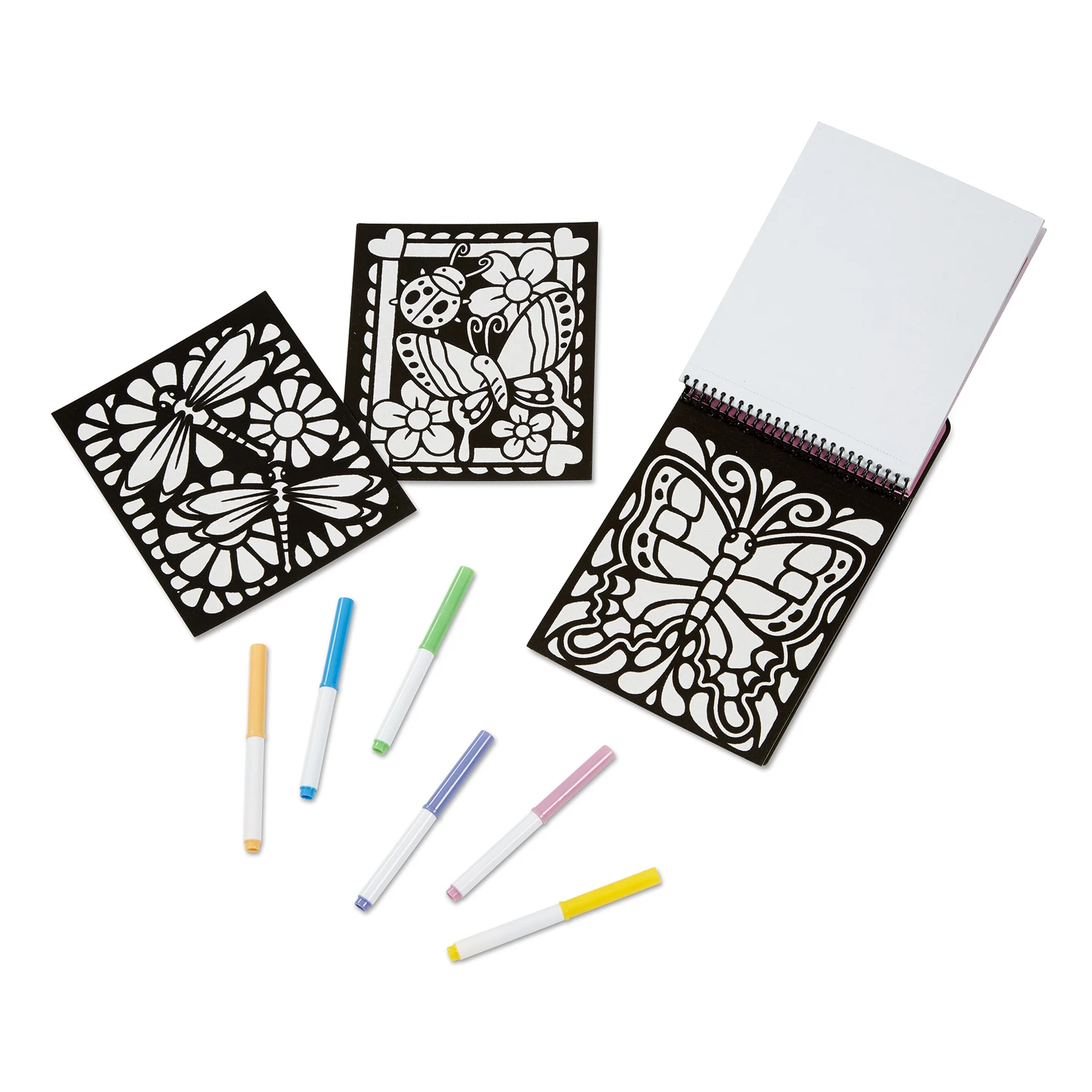Magic Velvet Butterfly Coloring Activity Book With Markers