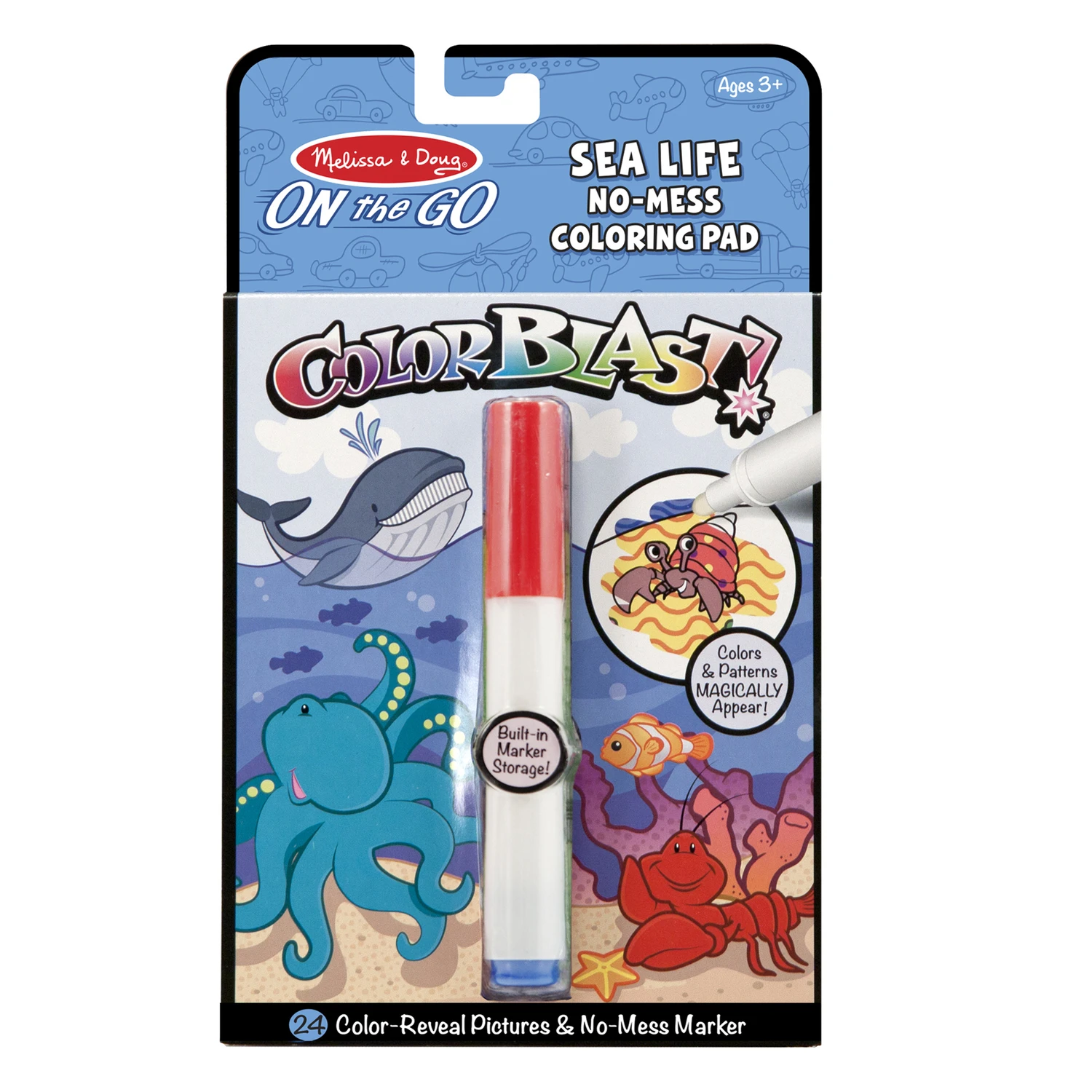 Sea Life Colorblast Activity Book Featuring Underwater Creatures and Ocean Scenes