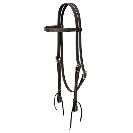 Horse Browband Headstall, Black, Brahma Webb, Horse Size
