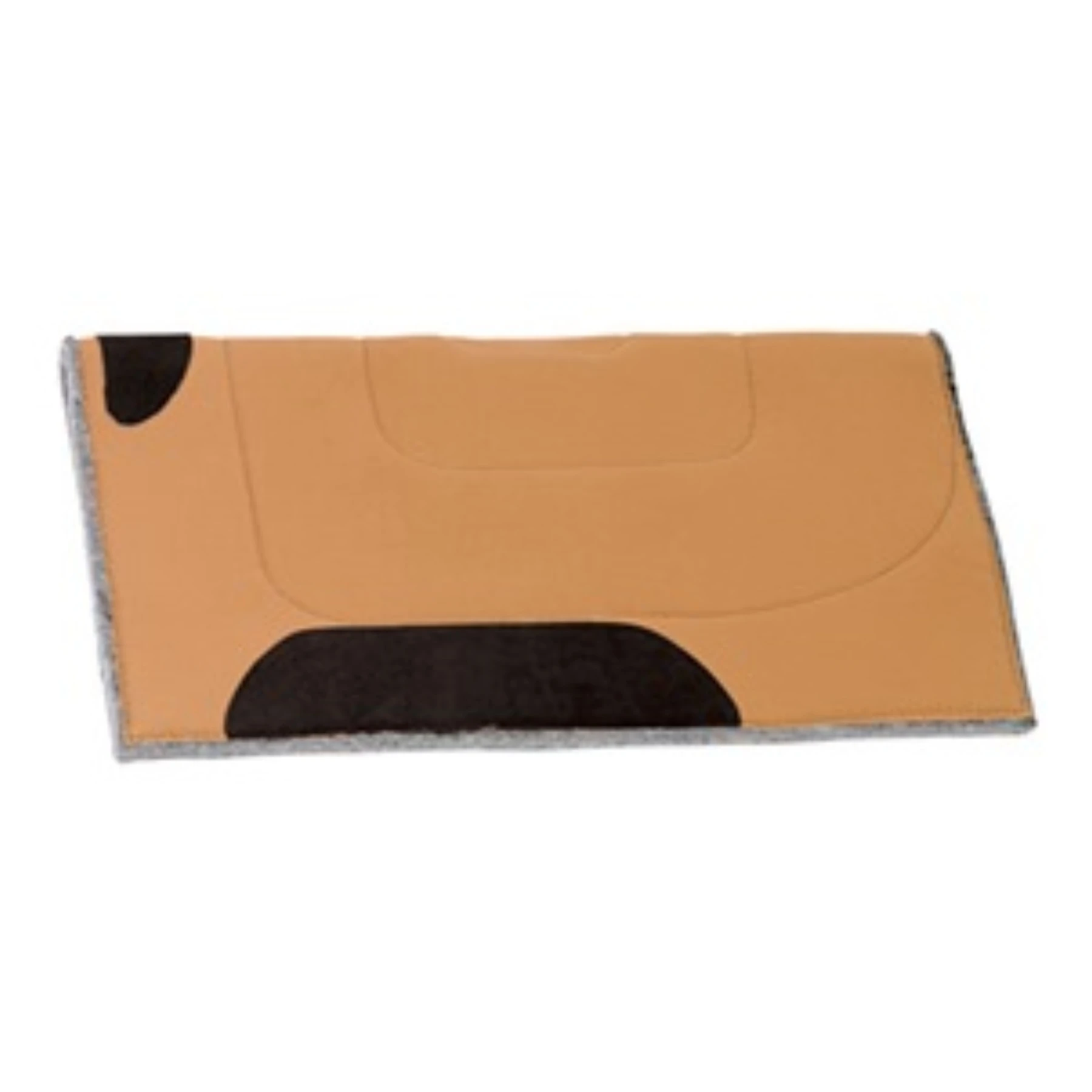 Gray Canvas Top Saddle Pad, 30" X 30" With Suede Wear Leathers