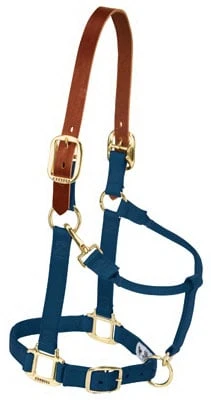 Breakaway Halter for Average-Size Horse, Navy Blue, 1 Inch Width