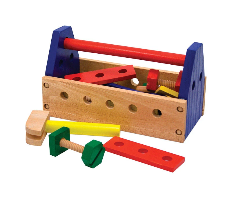 24-piece Multi-colored Wooden Tool Kit Toy For Kids