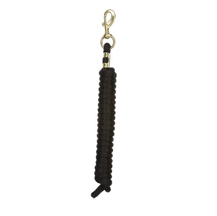 10 Ft. Black Polypropylene Horse Lead Rope With Solid Brass Hardware