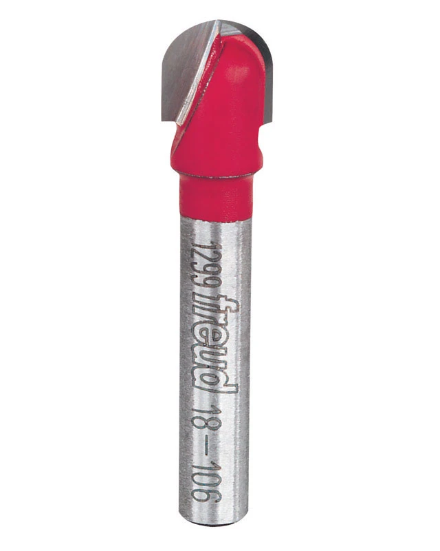 3/16-Inch Diameter 2-Flute Carbide Round-Nose Router Bit for Precision Routing