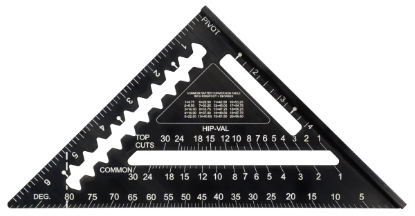 JOHNSON 7" Johnny Square® Professional Easy-Read™ Aluminum Rafter Square
