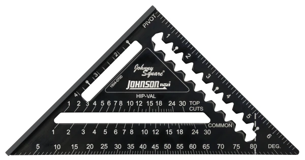 JOHNSON 7" Johnny Square® Professional Easy-Read™ Aluminum Rafter Square