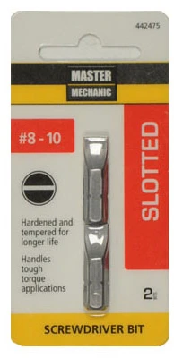 #8 Slotted Insert Bit Tip, 1 In., 2-Pk.
