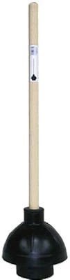 Heavy Duty 6 Inch Force Cup Toilet Plunger With 19 Inch Wood Handle