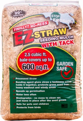 2.5 Cu. Ft. Seeding Straw Bale With Tackifier For Erosion Control