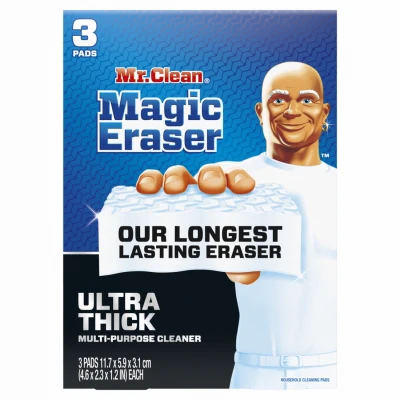 Magic Eraser Ultra Thick Multi-Purpose Cleaning Pads, 3 Count