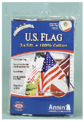 3 X 5-ft. Cotton Replacement United States Flag With Sewn Stripes And Brass Grommets